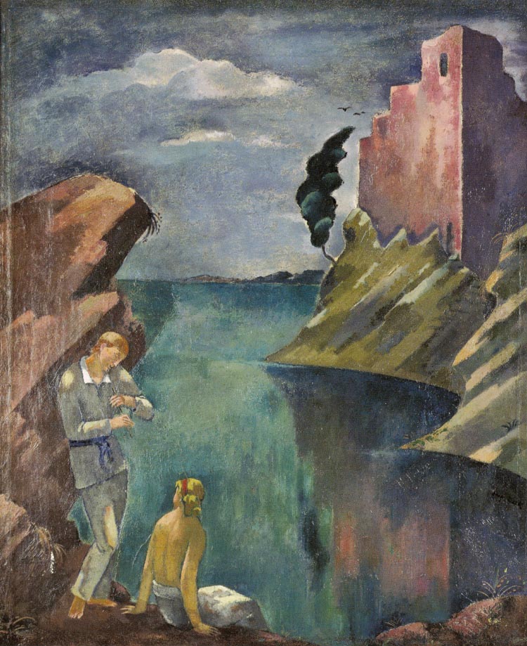 Idyll; Couple By Lake by Eugene Zak